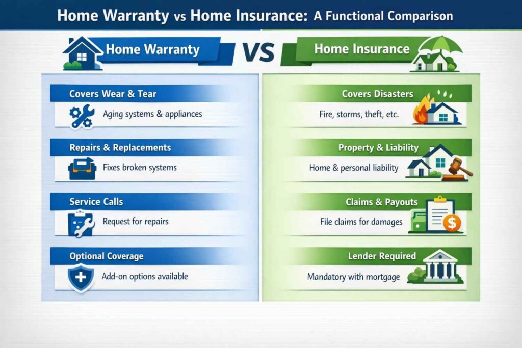 home warranty vs home insurance